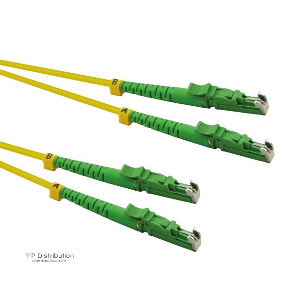 ROLINE FO Jumper Cable Duplex, 9/125&micro;m, OS2, LSH/LSH, APC Polish, LSOH, yellow, 0.5 m