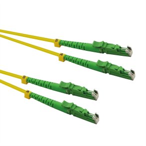 ROLINE FO Jumper Cable Duplex, 9/125µm, OS2, LSH/LSH, APC Polish, LSOH, yellow, 10 m