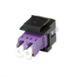 ROLINE Fiber Optic Keystone Jack, LC/LC Duplex, Multimode, OM4