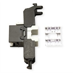 ROLINE Cat.6A (Class EA) Keystone, RJ-45, UTP, with shutter, Tool-free, black