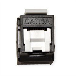 ROLINE Cat.6A (Class EA) Keystone, RJ-45, UTP, with shutter, Tool-free, black