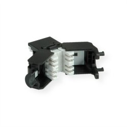 ROLINE Cat.6A (Class EA) Keystone, RJ-45, UTP, with shutter, Tool-free, black
