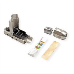 ROLINE Field Plug Cat.6A (Class EA), STP, silver