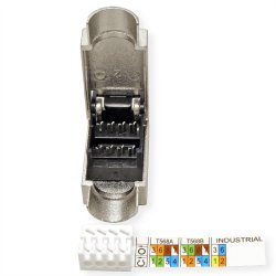 ROLINE Field Plug Cat.6A (Class EA), STP, silver