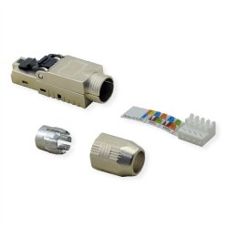 ROLINE Field Plug Cat.6A (Class EA), STP, silver