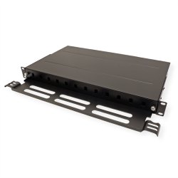 ROLINE FO Panel 19" unloaded, 12x Ports SC(Simplex)/LC(Duplex), black