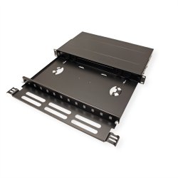 ROLINE FO Panel 19" unloaded, 12x Ports SC(Simplex)/LC(Duplex), black
