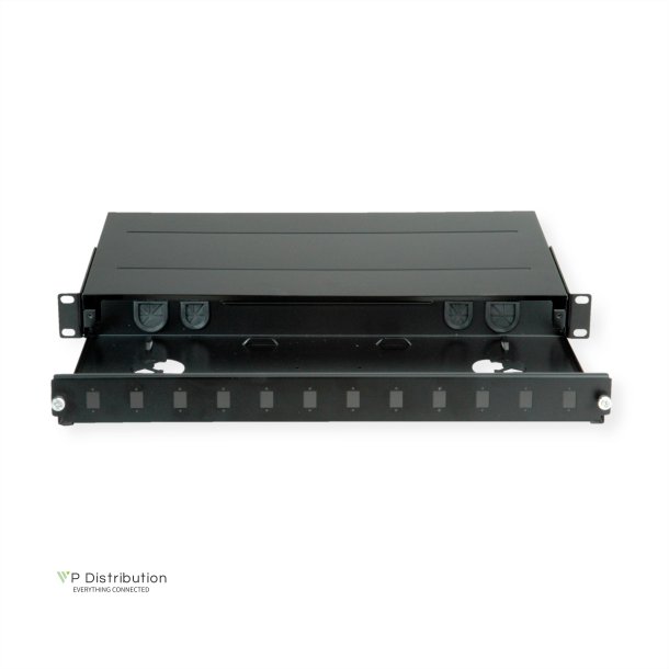 ROLINE FO Panel 19" unloaded, 12x Ports SC(Simplex)/LC(Duplex), black