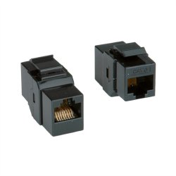 ROLINE RJ-45 Keystone Modular Coupler, Cat.6 (Class E), UTP, black