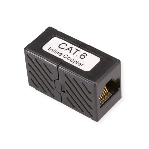 ROLINE RJ-45 Modular Coupler, Cat.6 (Class E), UTP, black