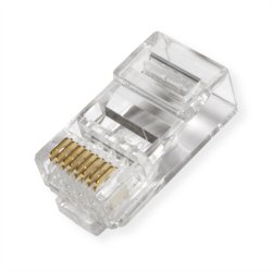 ROLINE Cat.6 (Class E) Modular Plug, UTP, for Stranded Wire, 10 pcs.