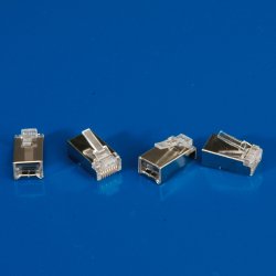 ROLINE Cat.6 (Class E) Modular Plug, STP, for Stranded Wire, 10 pcs.