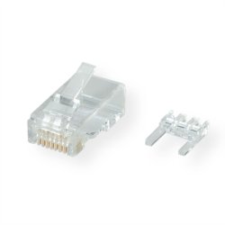 ROLINE Cat.6 (Class E) Modular Plug, UTP, for Solid Wire, 10 pcs.