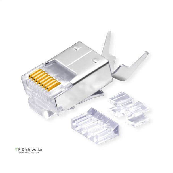 ROLINE Cat.6 (Class E) Modular Plug, STP, short body, 10 pcs.