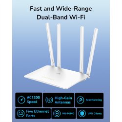 CUDY WR1200 AC1200 Wi-Fi Router