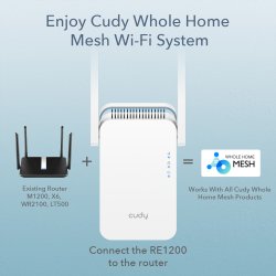 CUDY RE1200 AC1200 Wi-Fi Mesh Repeater