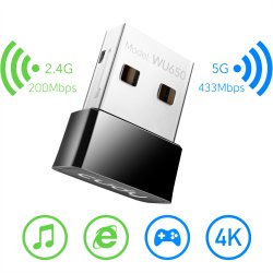 CUDY WU650 AC650 Wi-Fi Mini USB Adapter