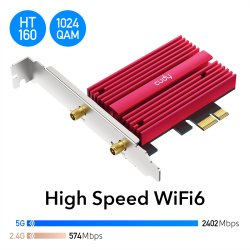 CUDY WE4000 AX5400 Wi-Fi 6E PCI Express Adapter