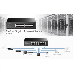 CUDY GS1016 16-Port Gigabit Metall Switch