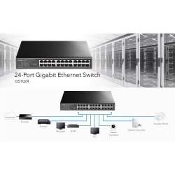 CUDY GS1024 24-Port Gigabit Metall Switch