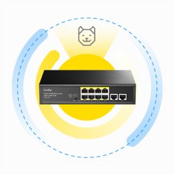 CUDY FS1010P 8-Port 10/100M PoE+ Switch 2 Uplink Ports 120W