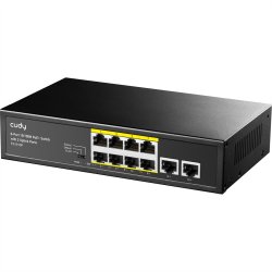CUDY FS1010P 8-Port 10/100M PoE+ Switch 2 Uplink Ports 120W
