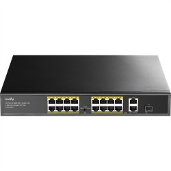 CUDY FS1018PS1 16-Port 10/100M PoE+ Switch 2 Gigabit Uplink 1 SFP Port 200W