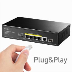 CUDY GS1005PTS1 5-Port Gigabit PoE+ Switch 1 SFP Port 120W