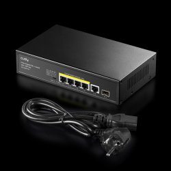 CUDY GS1005PTS1 5-Port Gigabit PoE+ Switch 1 SFP Port 120W