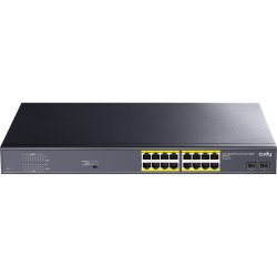 CUDY GS1020PS2 16-Port Gigabit PoE+ Switch 2 Gigabit SFP Ports 200W
