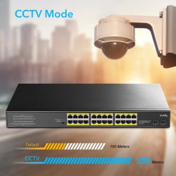 CUDY GS1028PS2 24-Port Gigabit PoE+ Switch 2 SFP Ports 300W