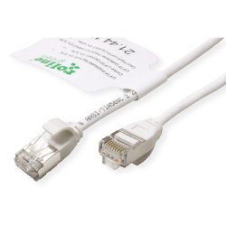 ROLINE GREEN U/FTP DataCenter Patch Cord Cat.6A (Class EA), LSOH, slim, white, 5 m