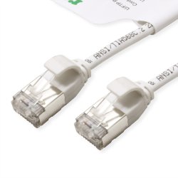 ROLINE GREEN U/FTP DataCenter Patch Cord Cat.6A (Class EA), LSOH, slim, white, 5 m