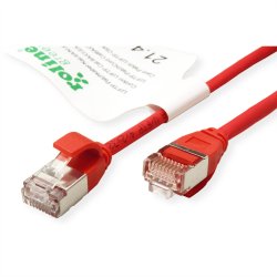 ROLINE GREEN U/FTP DataCenter Patch Cord Cat.6A (Class EA), LSOH, slim, red, 1 m