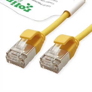 ROLINE GREEN U/FTP DataCenter Patch Cord Cat.6A (Class EA), LSOH, slim, yellow, 5 m
