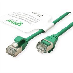 ROLINE GREEN U/FTP DataCenter Patch Cord Cat.6A (Class EA), LSOH, slim, green, 2 m
