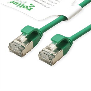 ROLINE GREEN U/FTP DataCenter Patch Cord Cat.6A (Class EA), LSOH, slim, green, 2 m