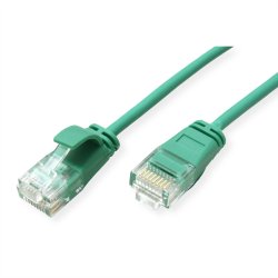 ROLINE GREEN UTP Data Center Patch Cord Cat.6A (Class EA), LSOH, Slim, green, 1 m