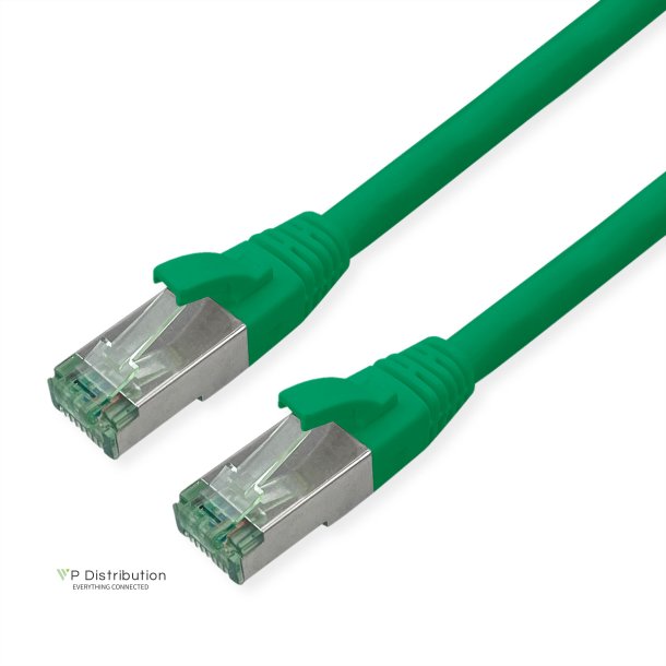 ROLINE RM S/FTP PatchCord Cat6A/Cl.EA, TPE, green, 15m