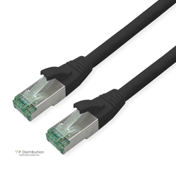 ROLINE RM S/FTP PatchCord Cat6A/Cl.EA, TPE, black, 0.5m