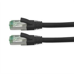 ROLINE RM S/FTP PatchCord Cat6A/Cl.EA, TPE, black, 3m
