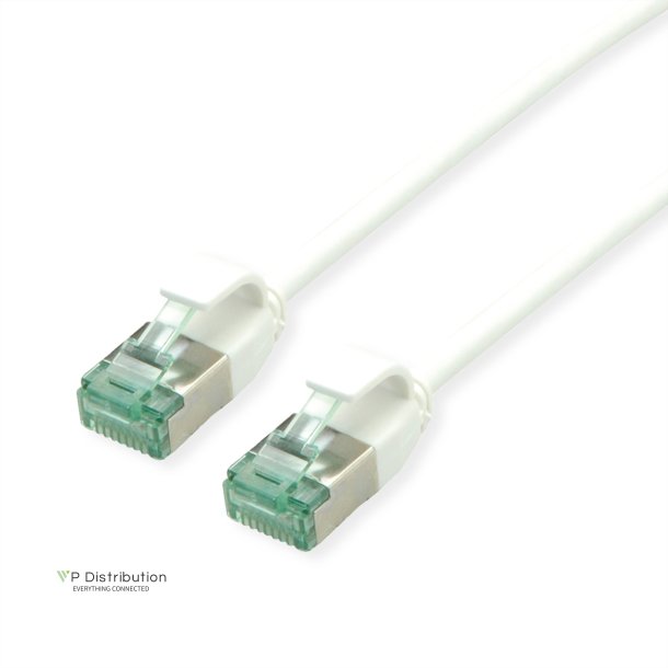 ROLINE RM U/FTP, SLIM PatchCord Cat6A/Cl.EA, white, 0.3m