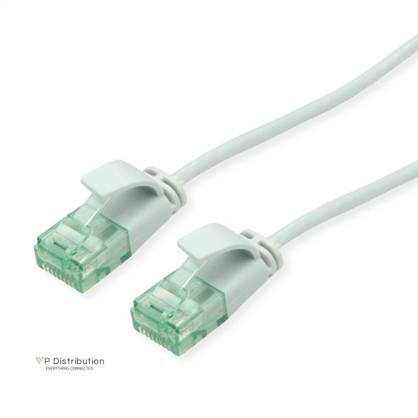 ROLINE RM UTP, SLIM PatchCord, Cat6A/Cl.EA, grey, 0.15m