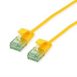 ROLINE RM UTP, SLIM PatchCord, Cat6A/Cl.EA, yellow, 2m