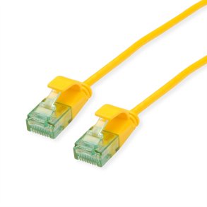 ROLINE RM UTP, SLIM PatchCord, Cat6A/Cl.EA, yellow, 2m