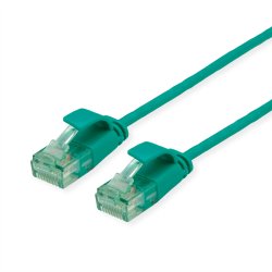 ROLINE RM UTP, SLIM PatchCord, Cat6A/Cl.EA, green, 1m