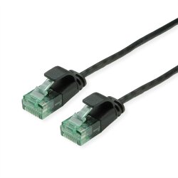 ROLINE RM UTP, SLIM PatchCord, Cat6A/Cl.EA, black, 5m
