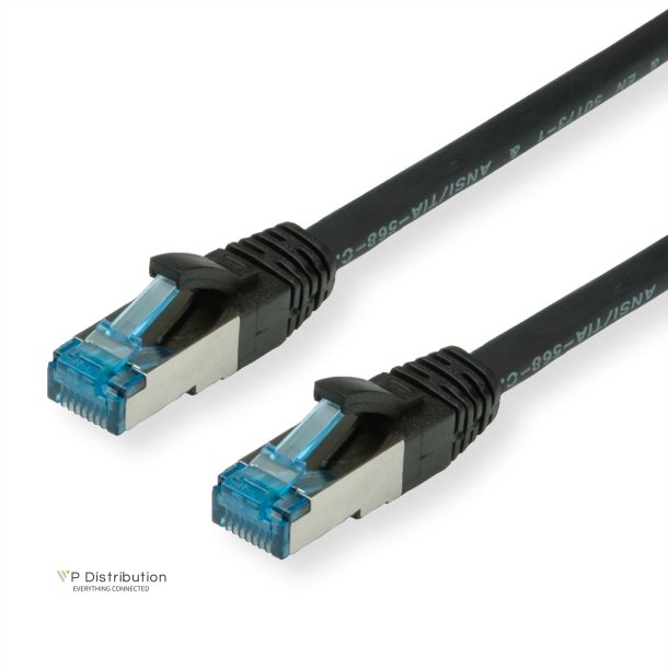 VALUE S/FTP(PiMF) PatchCord Cat6A/Cl.EA black, 0.15m