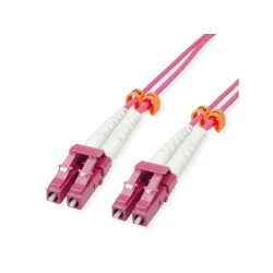 VALUE FO Jumper Cable, Duplex, 50/125&micro;m, LC/LC, OM4, LowLoss Connector, 5m