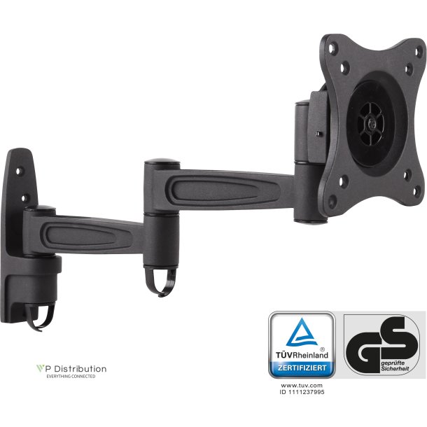 InLine&reg; Wall Bracket for TFT up to 68cm 27" max. 15kg two-piece arm